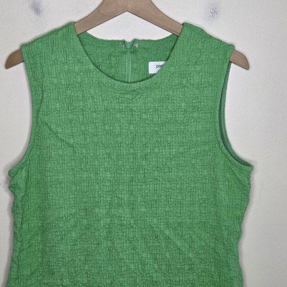 Anthropologie Porridge Green Textured Sleeveless Slim Knit Mini Dress Size Large - Picture 3 of 6